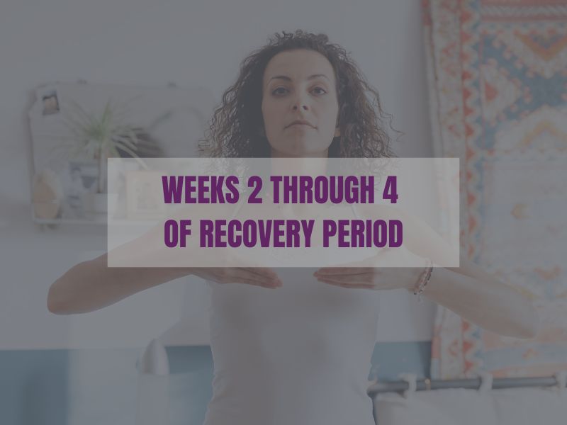 WEEKS 2 THROUGH 4 OF RECOVERY PERIOD